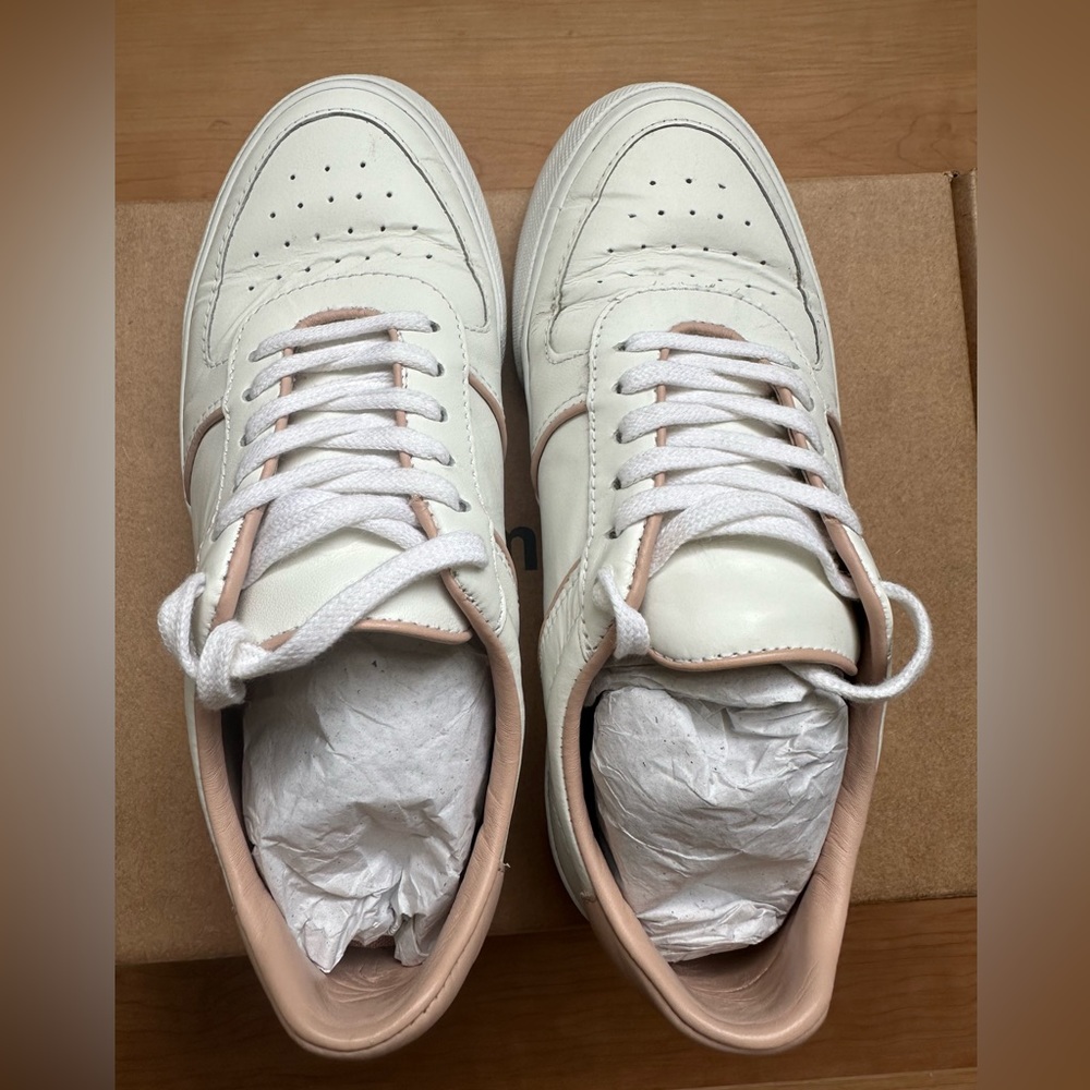 Reformation The Harlow Sneaker, White/Serenade, Size 6 - Picture 6 of 10
